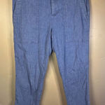 James Perse  Women's‎ Linen Cargo Pants Size 25 Blue Casual Mid-Rise Gorpcore Photo 0