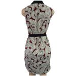 Ann Taylor  Dark Red Paisley Print 1/4 Button Popover Dress Size Small Photo 5