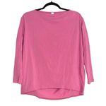 Lululemon Back In Action Long Sleeve Boat Neck Pink Shirt 4 in Velvet Dust Photo 0