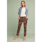 Anthropologie  chino tropical floral relax fit tuxedo striped‎ pants size 27 Photo 1