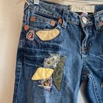 Yag Denim flare Lowrise suede leather accents bohemian Gypsy hippie cottagecore Size undefined Photo 5