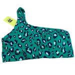 All In Motion  Women's Green Leopard Print Asymmetrical Sports Bra - Medium - NWT Photo 0