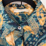 Ulla Johnson Jude Green Constellation Shirt Dress Size 0 Shibori Silk Tie Waist Photo 9