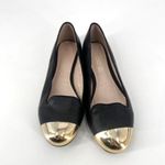 ALDO  Women’s  Leather Black and Metallic Gold‎ Flats Loafers Size 7.5 Photo 8