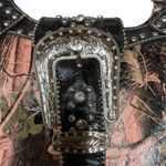 Montana West  Leather Studded Bling Buckle Top Handle Zip Handbag Stylish Camo Photo 6