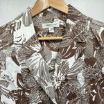 Coldwater Creek Brown & White Leaf Pattern 100% Cotton Long Sleeve Jacket MP Photo 8