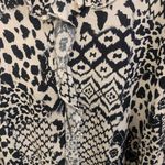 Roper Women’s Black & White Long Sleeve Mixed Print Ruffled Lg Blouse. 2196 Photo 3