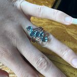 Teal Color Changing Fluorite Sterling Silver Ring Size 7 Photo 3