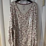 Croft & Barrow  Classic Crewneck Long Sleeve T-Shirt Size 3X Cream Garden  New Photo 4