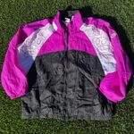 Nike Vintage 90's Windbreaker Track Jacket Size Large Black Pink Women Photo 0