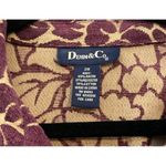 Denim & Co Size 2X Jean Jacket Purple Floral Tapestry 4 Pocket Cottagecore‎ Boho Tan Photo 4