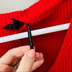 Urban Outfitters  Out From Under Jojo Oversized Waffle Knit Top Red Sz XS Photo 4