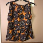 St. John ‎ Collection Silk Medallion Print Sleeveless Tank Top Blouse Rust Small Photo 1