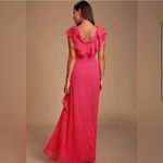 Lulus NEW  Love From Above Pink Ruffled Surplice Maxi Dress Photo 9