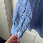 Talbots Linen Camp Shirt Size L Photo 7