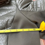 Michael Kors Women's Green Leopard Puffer Jacket with Faux Fur Hood 2X Photo 8