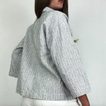 Eileen Fisher Organic Linen-Cotton Blend Ticking Stripe Jacket Photo 1