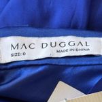 Mac Duggal  67911 Ruffle Tiered Cut Out Chiffon Gown Dress Cobalt Blue Size 0 NWT Photo 9