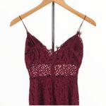 ASOS Petite Lace Inset Cami Strap Midi Pencil Dress Burgundy NWT size 2P Red Photo 7