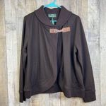 Lauren Active Ralph Lauren Size Large Long Sleeve Jacket w/buckle strap hook Brown Photo 0