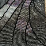 Fully beaded glass seed beads clutch purse glam Black Photo 1