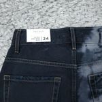 PacSun Ultra High Rise Slim Jeans Women's Size 24 Two Tone Tie Dye Black Eco Photo 3
