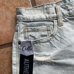 Cello Blue Jean Shorts Distressed Frayed Hem Photo 1