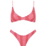 Triangl  Maia Crochet Scoop Bikini Top Alina Cheekiest Bikini Bottom Set Pink Medium Photo 2