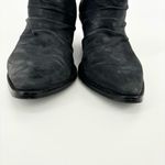 Guess By Marciano Cowboy Boots Size 8.5 Short Ankle Laser Lace Cutout Dark Gray Photo 2