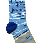 Blue Q New  Women’s Socks the Ocean Just Gets Me Soft Combed Cotton Medium Photo 0