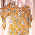 Floral Dress Shirt Yellow Photo 1