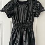 Anthropologie The Somerset Faux Leather Embroidered Cutwork Maxi Dress, Size XXS Photo 7