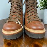 Grenson Nanette Shearling Pebble Grain Leather Boot Size US 6.5 Retail $686 Brown Photo 1