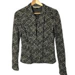Diane Von Furstenberg  Black & Beige Printed Knit Blazer Jacket 4 Photo 0