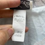 Vintage Nicole Nightgown Long Sleeve Satin Shiny Blue Size L Floral Lace Union Size L Photo 4