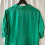 Soft Surroundings Aerin Green Shirt w/ Tortoise Buckle Sleeve - Size Lar… Photo 8