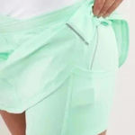 Lululemon  Run Pace Skirt Wagon Stripe Fresh Teal/White size 10 tennis run skort Photo 9