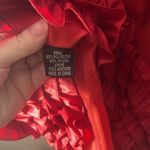 Adrianna Papell Red Satin Ruffle Dress ruched NWT $190 Size 8 Photo 8