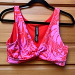 Victoria's Secret Pink Red Floral Tropical Size Large Swim Top Beach Pool Cruise Photo 0