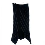 EXPRESS Y2K Lace BlackSkirt Vintage Satin Skirt stripped Disco Black Goth Fairy Mermaid Photo 1