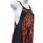 Lascana for Venus Boho Geometric Print Short Sleeve Size Medium Dress Blue Photo 4