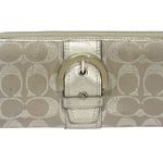Coach  Hampton Signature wallet Tri-Fold envelope Silver/Grey Photo 0