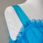 Vestique  Electric Blue Ruffle Mini Dress Medium Photo 4