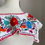 Molina Embroidered Floral Mexican Top Red Size M Photo 1
