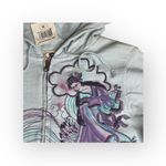 Lucky Brand VHTF: new Y2K â¤ď¸ď¸ Floral Geisha Embroidery Zip Hoodie â¤ď¸ď¸ Blue â¤ď¸ M Photo 2