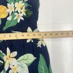 Old Navy Sun Dress Women’s Smocked Tiered Midi Tropical Floral Blue Lined Small Photo 13