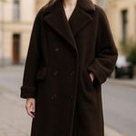 Stoosh NWT  Sherpa Fabric  Teddy Double-Breasted Long Coat   IN BRACKEN Photo 0