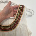 Esprit White Multi Embroidered Beaded Sequin Sleeveless Cotton Boho Tank Blouse Photo 8