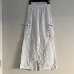 Aerie  Gauzy High Waisted Cargo Pant Size XS White Photo 4