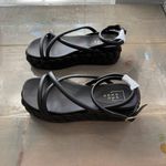 Shu Shop Black Lilith Platform Sandals Sz 7.5 NIB Photo 3